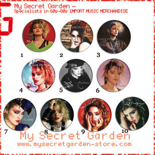 Madonna - 80's Portrait Pinback Button Badge Set 2a or 2b( or Hair Ties / 4.4 cm Badge / Magnet / Keychain Set )